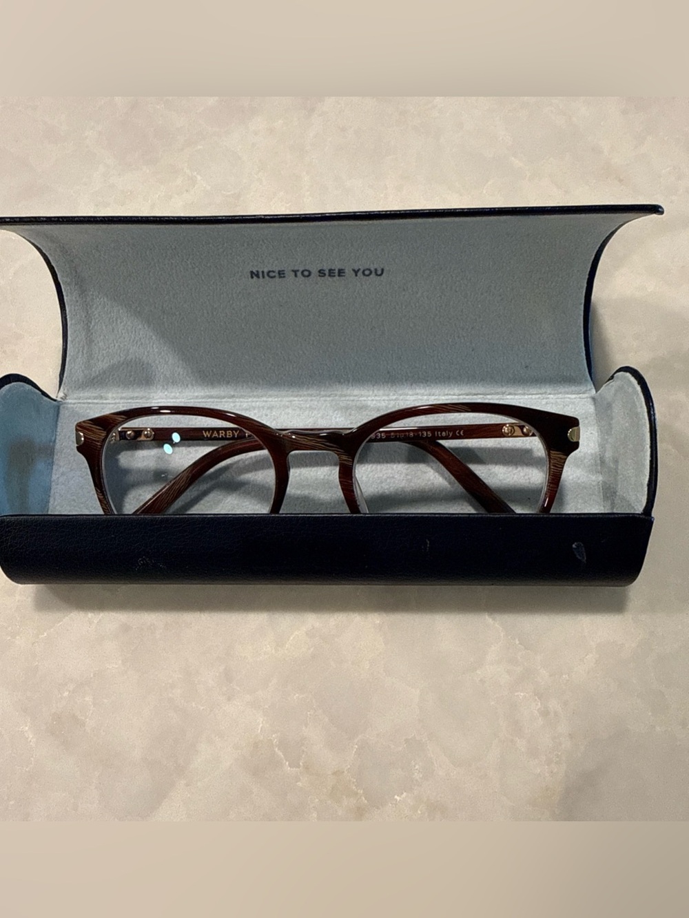 Warby Parker Whalen M 1935  51-18-135 Eyeglasses Frames Eyewear Italy Brown